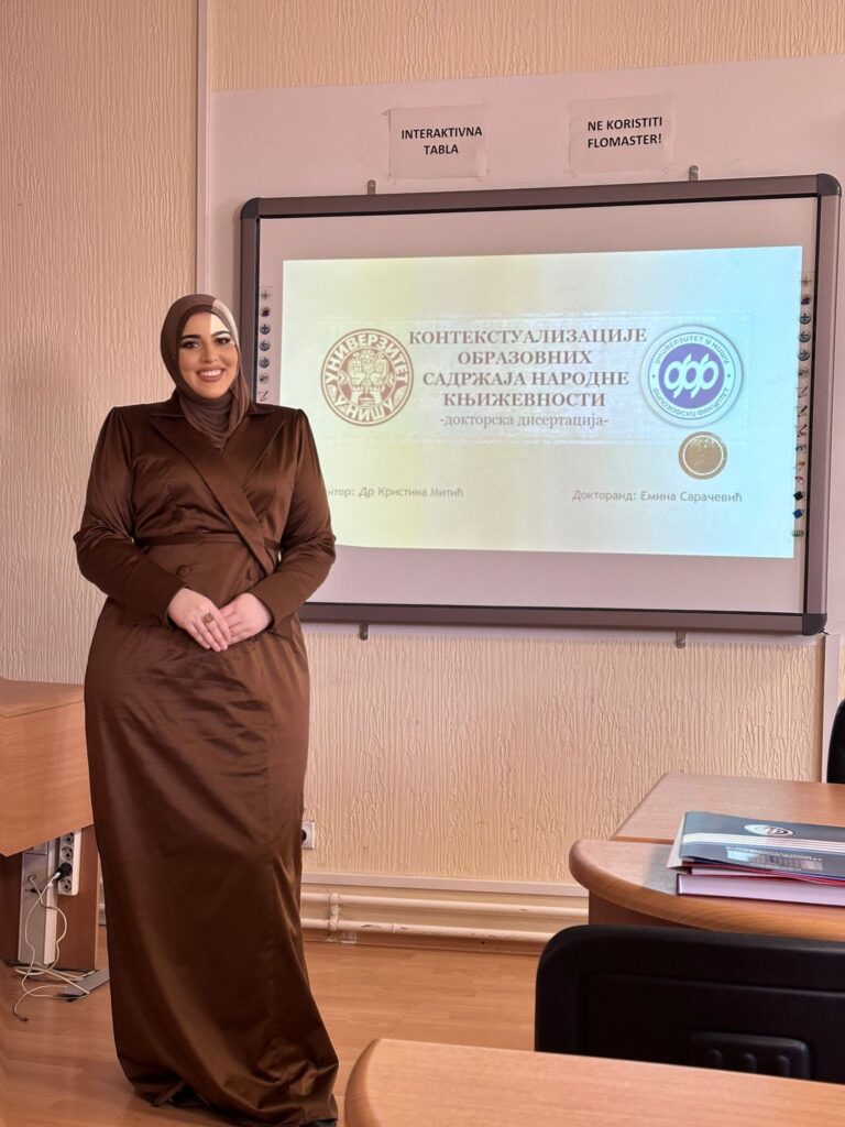 Наставница Емина Сарачевић крунисала преданост и знање звањем доктора филолошких наука